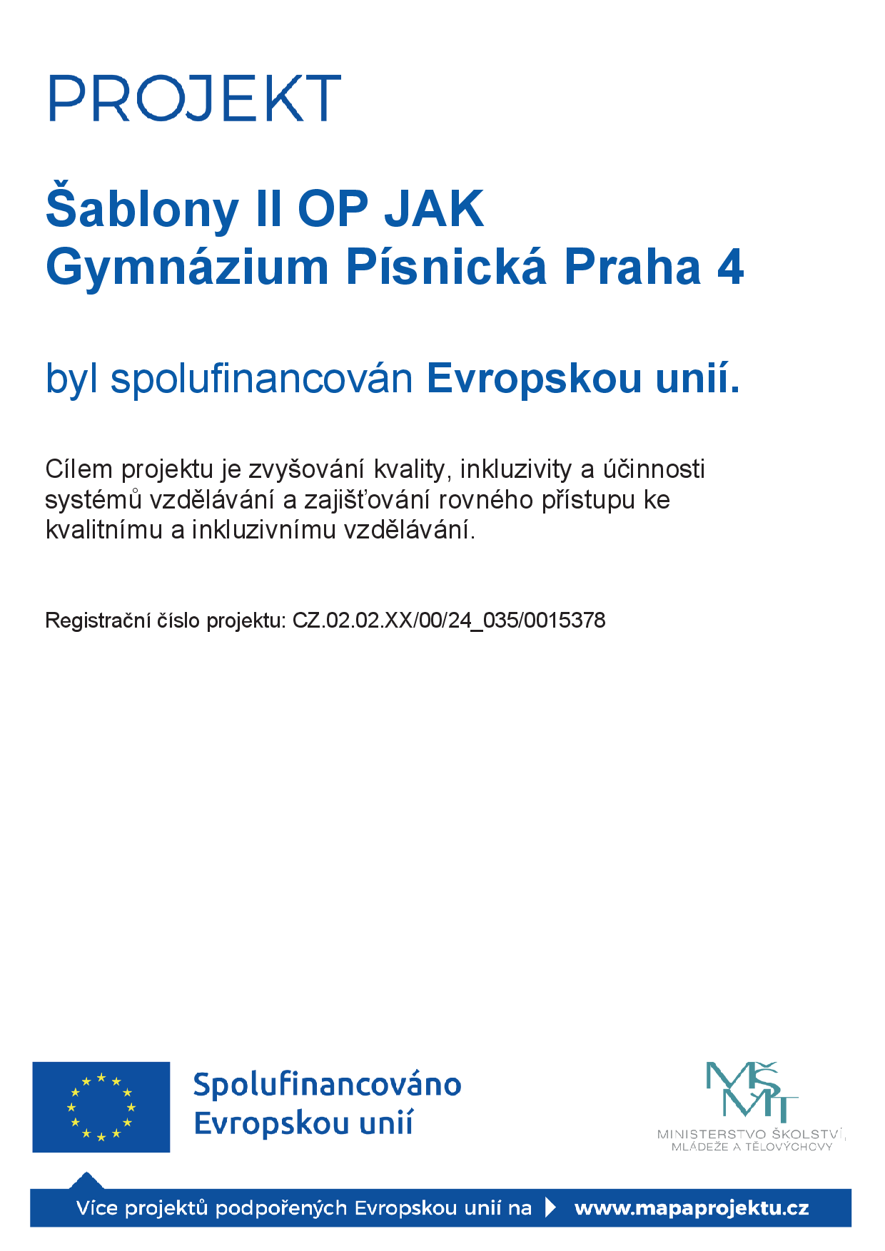 Projekt Šablony II OP JAK